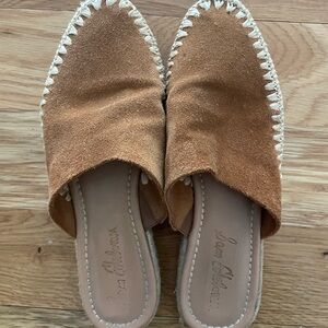 Sam Edelman Brown Suede Moccasin inspired Mules
